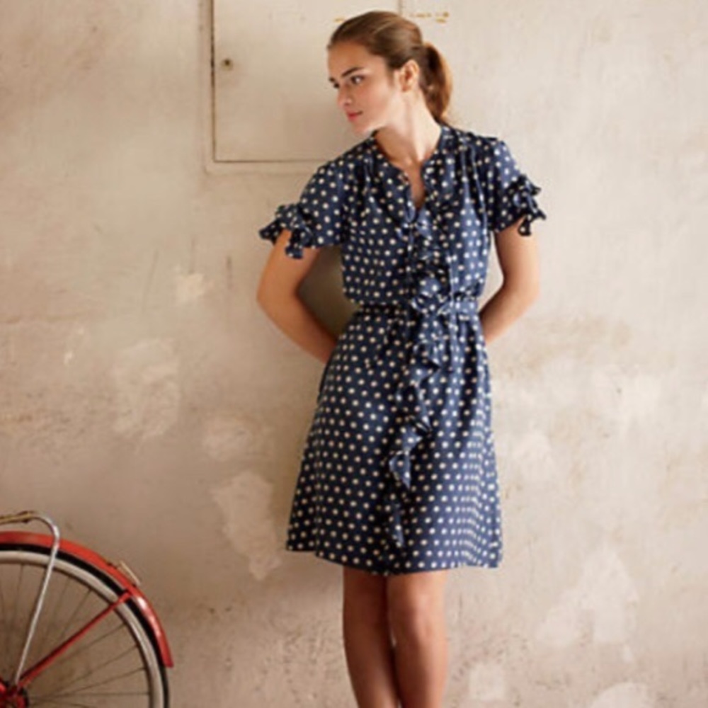 Lil Anthropologie Hailstones silk dress